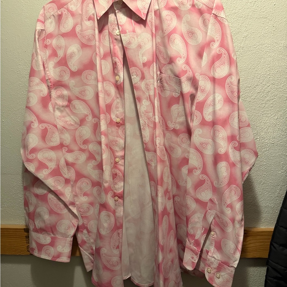 Wrangler Pink Paisley Button-Down Shirt